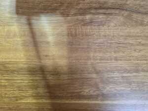 Teak two-tier side cabinet on castors - 3