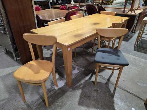 Thonet seven-piece dining set
