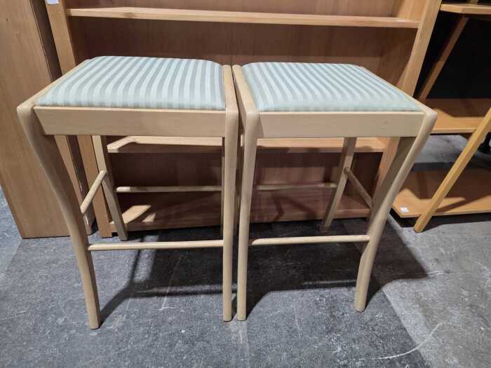 Pair of Italian timber bar stools