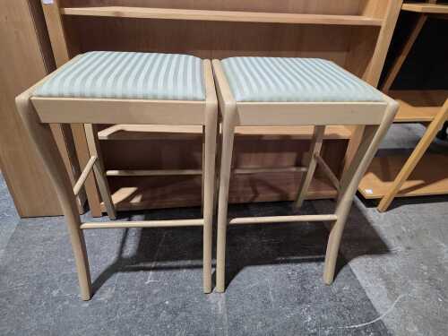 Pair of Italian timber bar stools