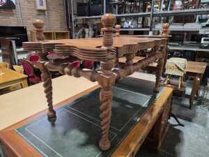 Arts and Crafts style library table - 3