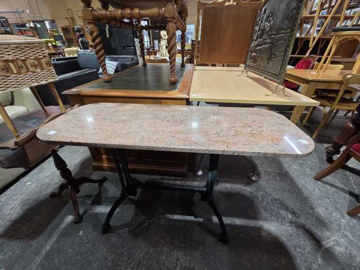 Marble top hall table