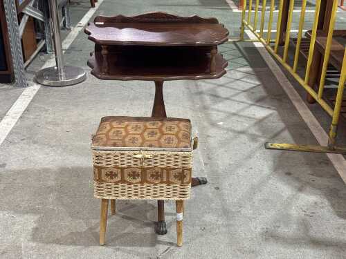 Sewing box and occasional table