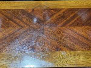 Mahogany-finished side table - 6