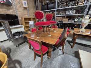 Nine-piece Victorian mahogany extension dining suite - 7