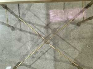 Brass side table and nest of tables - 4