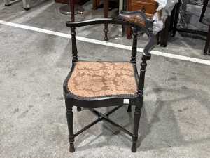 Antique Edwardian style mahogany corner chair - 2