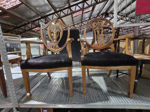 Pair of Edwardian-style armchairs