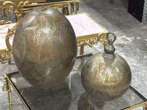 Two Moroccan style metal hanging decorative balls - 3