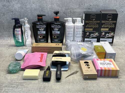 Group of beauty products