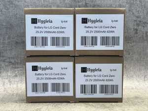 Four Hygieia batteries for LG Cord Zero vacuum