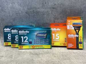 Group of Gillette products