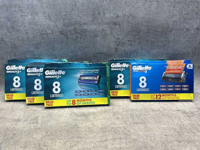 Group of Gillette products