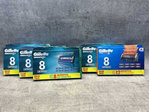 Group of Gillette products