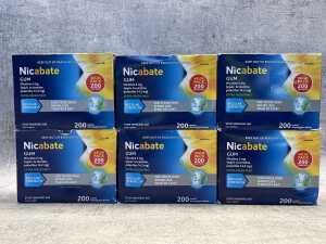 Six boxes of Nicabate gum