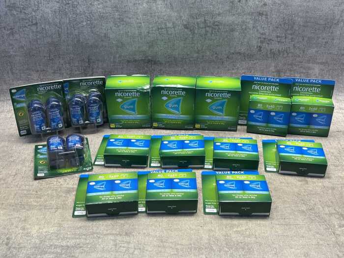 Group of Nicorette gum & lozenges