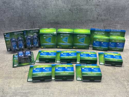 Group of Nicorette gum & lozenges