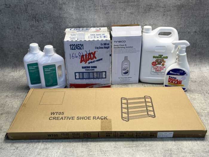 Group of cleaning products