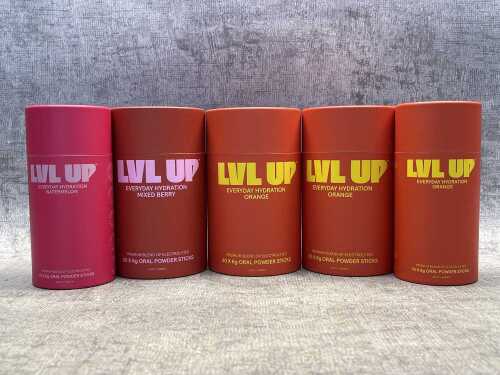 Group of LVL UP powder sticks
