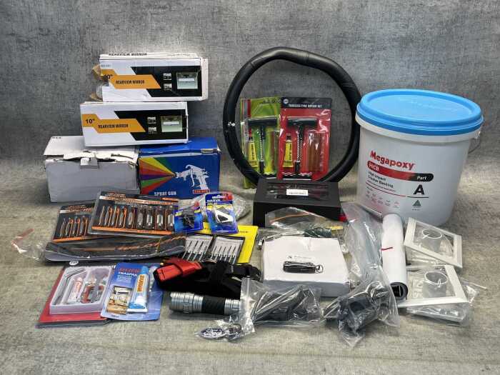 Group of garage products