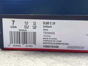 Two pairs of Reebok infant shoes size EU 23.5 - 6