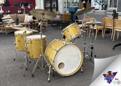 Powderfinger drum kit, used and signed by drummer Jon Coghill