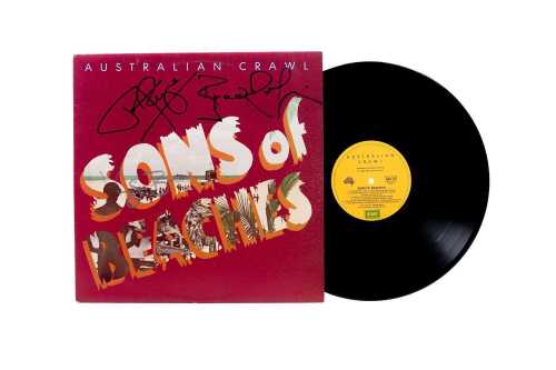Australian Crawl 'Sons of Beaches' signed vinyl record