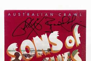 Australian Crawl 'Sons of Beaches' signed vinyl record - 2