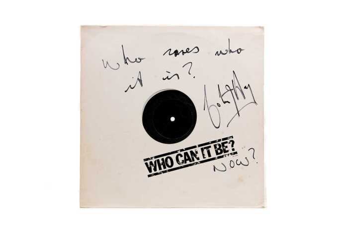 Men at Work 'Who Can It Be?' signed promo 12" single