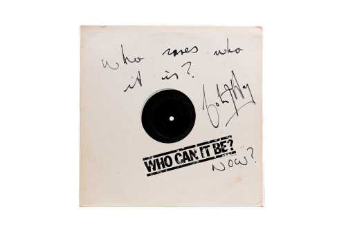 Men at Work 'Who Can It Be?' signed promo 12" single