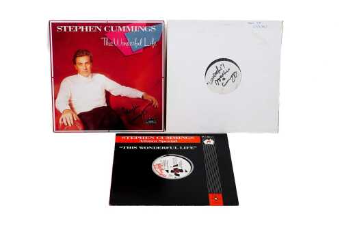 Three signed Stephen Cummings vinyl records