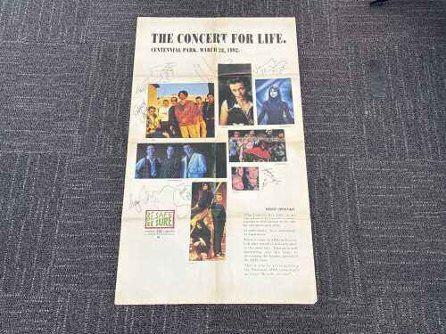1992 Concert For Life Centennial Park promotional poster, signed