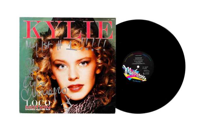 Kylie Minogue 'Locomotion' 12" vinyl single, signed