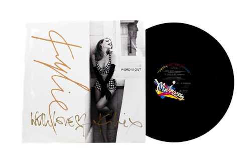 Kylie Minogue 'Word is Out' 12" promo vinyl single, signed