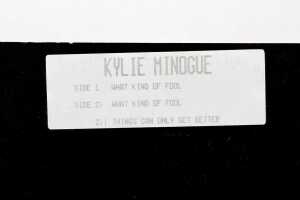 Kylie Minogue 'What Kind of Fool' white label promo 12" vinyl single in generic sleeve, signed - 2