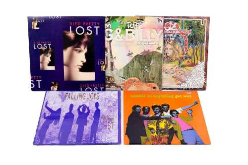 Five Australian Rock vinyl records