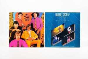 Six Australian Rock vinyl records, together with rock music badges and ephemera - 2