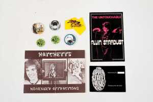Six Australian Rock vinyl records, together with rock music badges and ephemera - 5