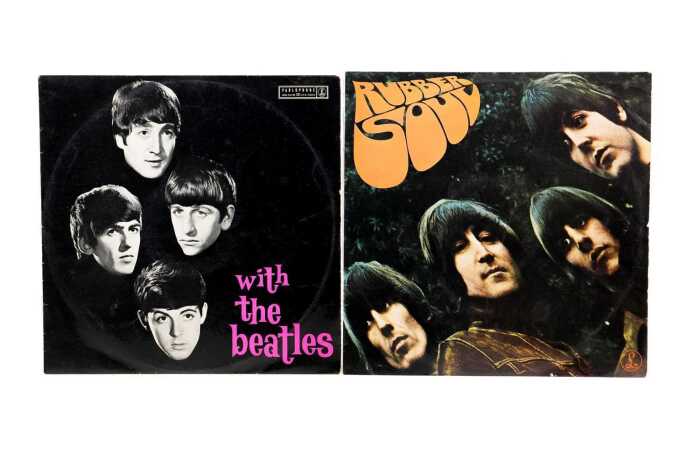 Two 1960s Australian-pressed mono Beatles vinyl records