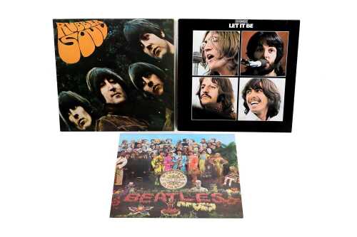 Three Beatles albums on vinyl, all Australian pressings