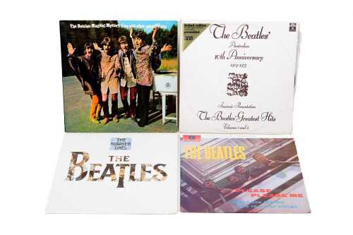 Four Australian Beatles vinyl records