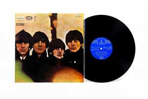 Five Beatles vinyl records on the Odeon label - 2