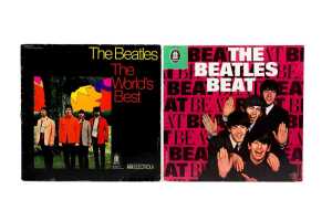 Five Beatles vinyl records on the Odeon label - 3