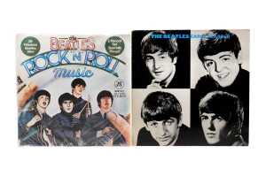 Six Beatles vinyl records - 3