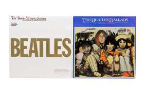 Six Beatles vinyl records - 4