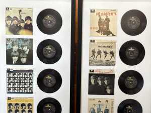 Triptych of fifteen framed Beatles E.P.s from 'The Beatles E.P. Collection' - 3