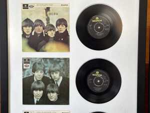 Triptych of fifteen framed Beatles E.P.s from 'The Beatles E.P. Collection' - 5