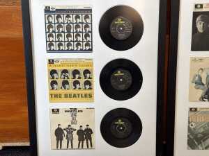 Triptych of fifteen framed Beatles E.P.s from 'The Beatles E.P. Collection' - 6