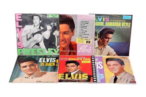 Six Elvis Presley vinyl records, all Australian '60s black label RCA pressings