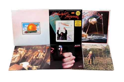 Six '70s Rock and Pop vinyl records